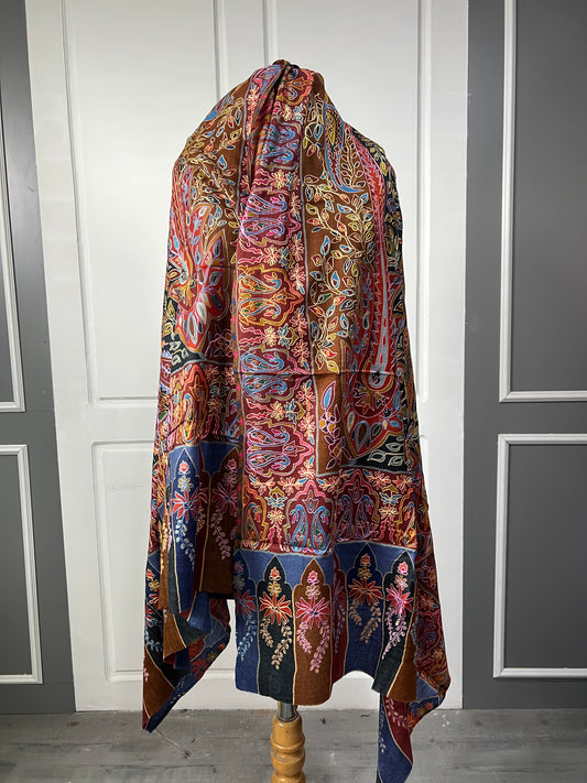 Woollen Kalamkaari shawls & Stoles