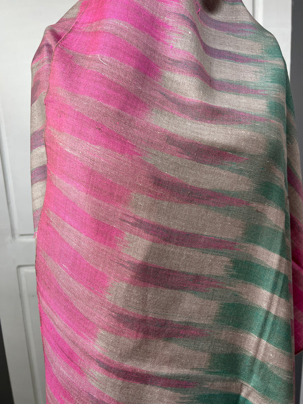 Pashmina Stole - Pink stripes