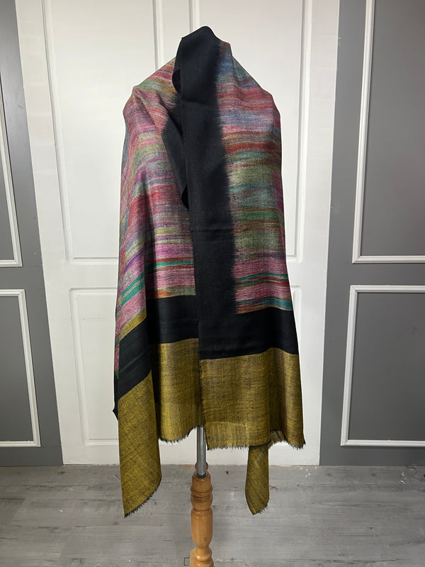 Pashmina Stole - Multi coloured stripes