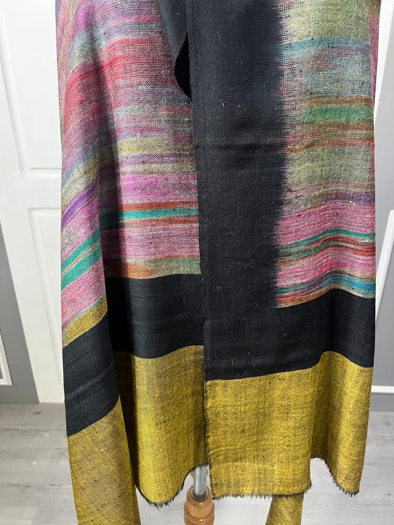 Pashmina Stole - Multi coloured stripes