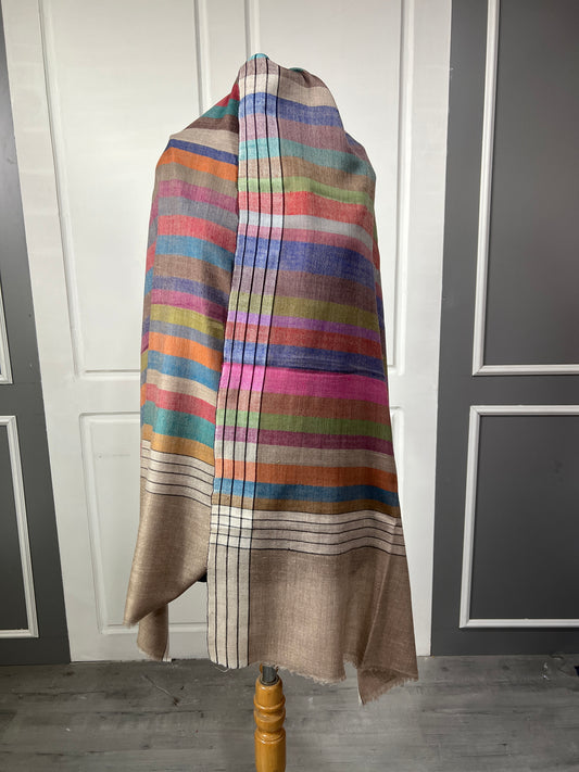 Pashmina Stoles Weaving - Stripes