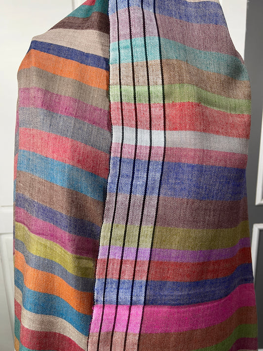 Pashmina Stoles Weaving - Stripes