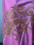 Pashmina Shawl - Pink Zari work